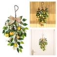 thumbnail image 1 of Artificial Lemon Teardrop Swag Colgante de pared Greenery Wreath Christmas Holiday Garnd Swag para dentera Decoración de perfecl botín de lágrima, 1 of 8