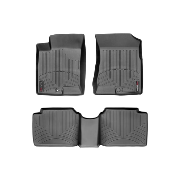 WeatherTech Custom Fit FloorLiners compatible with 2006-2010 Hyundai Sonata - 1st & 2nd Row, Black