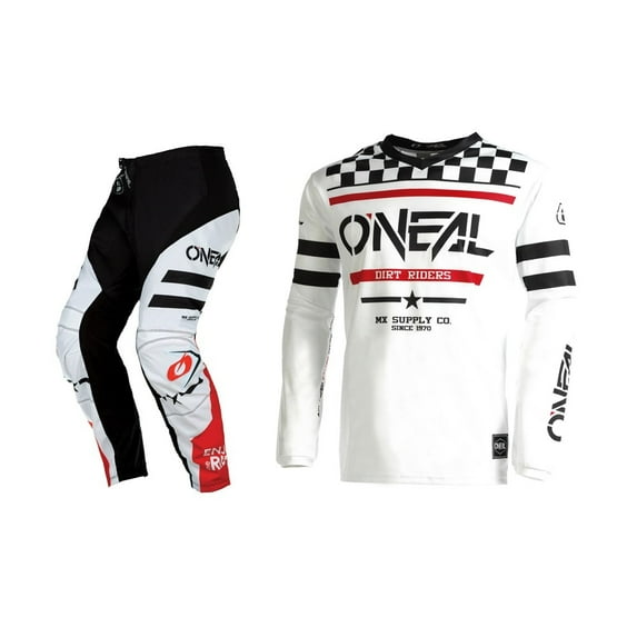 Oneal Element Squadron White/Black Jersey Pant Combo (X-Large / Pant W34)