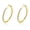 Rose Gold, variant on Rose Yellow Gold Zircon Latch Back Hoop Earrings Polished Hoop With Stones Hinged Clasp L113