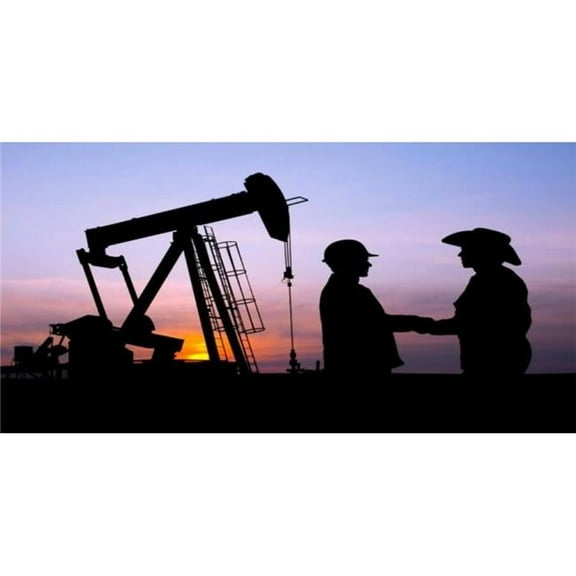 Oil Field Workers Sunset Photo License Plate