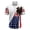 906, variant on Deer Us Flag Aloha Hawaiian Short Sleeve Button-Up Shirt