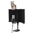 thumbnail image 1 of Kit de Microphone Cardioïde Professionnel Argenté BM800 avec Bouclier d'Isolation Pliable à 3 Panneaux, Support Antichoc, Manchon Pare-Vent, Tige de Support Réglable, Base Robuste, Clip pour Téléphone et Vis Adaptateur 3/8 - 20Hz-20KHz, 1 of 6