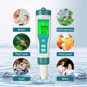 PH Meter 8 in 1 Water Quality Tester Pen Meter, Digital PH Pen for TDS/EC/Salinity/Temp/ORP/S. G/PH/H2, Drinking Water Aquariums Hydroponic Cooking Tester Measure, Plants, Aquarium and Pool