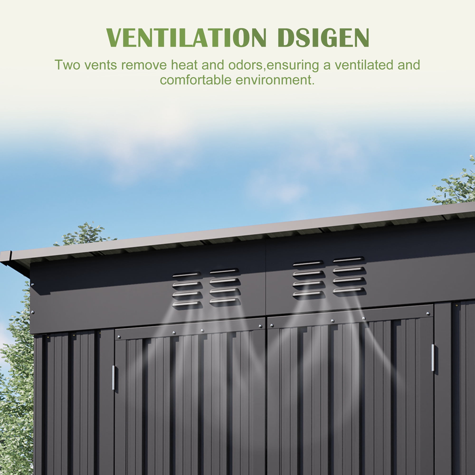 6 x 4 ft Outdoor Storage Shed with Floor Base, Lockable Door,  Tool Shed with Air Vent for House Backyard Patio Lawn, Black