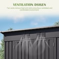 thumbnail image 5 of Sheds & Outdoor Storage, 6x4ft Outdoor Shed w/Floor Frame, Lockable Metal Garden Storage for Bike Pet Tool, Waterproof Ventilated Slope Roof, 5 of 10
