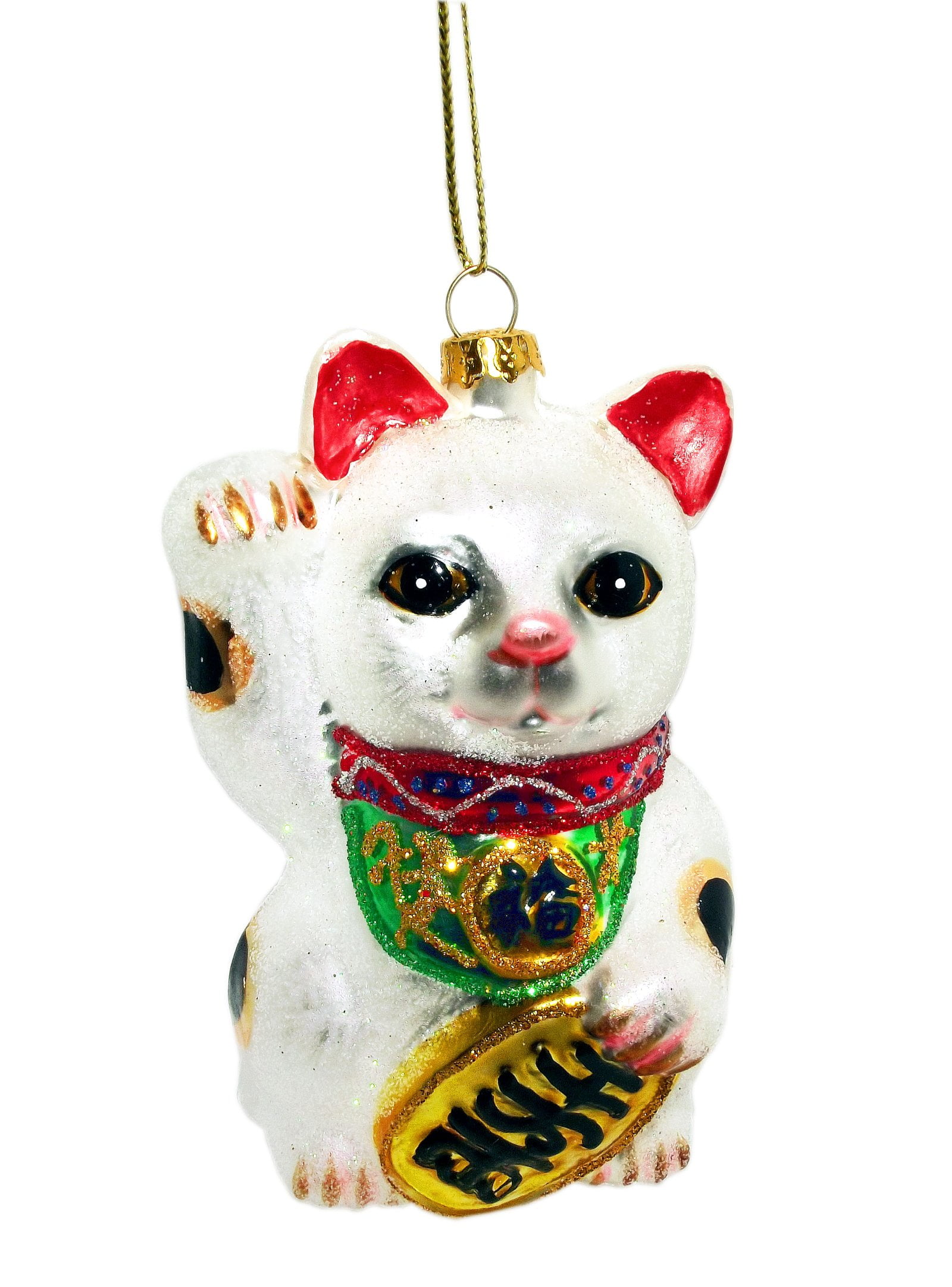 4 Glittered Chinese Money Cat  Ornament Walmart com