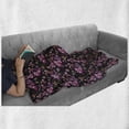 thumbnail image 6 of Orchids Soft Flannel Fleece Throw Blanket, Retro Wild Flowers Surreal Paradise Petals Classic Motif Vintage Print, Cozy Plush for Indoor and Outdoor Use, 50" x 60", Black Coral and Pink, by Ambesonne, 6 of 6