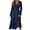 *Navy, variant on U Womens Long Sleeve Dress ,2025 Fall Trendy Elegant V Neck , Wedding Guest Holiday Formal Long Dresses Navy,Womens Plus M