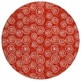 thumbnail image 2 of Addison Rugs Chantille Indoor/Outdoor Transitional Circles Red Washable Round Rug, 8' x 8', 2 of 6