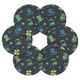 thumbnail image 2 of WOBOGO St Patricks Pattern with Hats and Shamrocks Coil Coasters Set of 6 Minimalist Cotton Woven 3.94 inch Non-Slip Insulated and Absorbent Home Accessories., 2 of 7