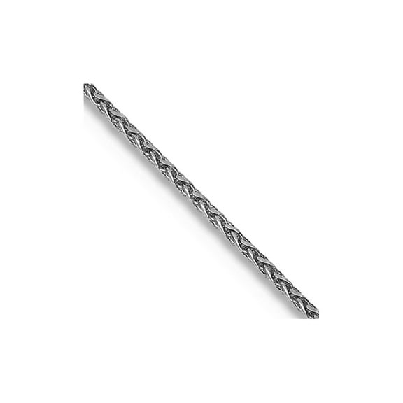 14k White Gold 1.00mm Sparkle-Cut Spiga Pendant Chain 22 Inch Chain Necklace for Women and Men