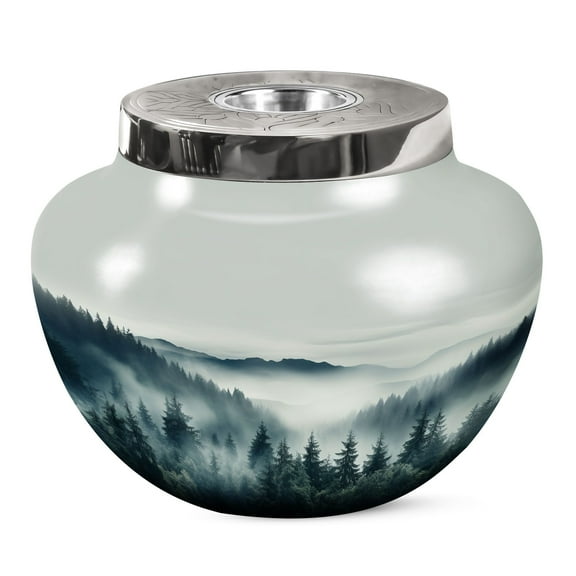KARYLIZ Mountains Urns For Mom Ashes - Cremation Urns For Adults - Large Urn For Human Ashes (Size - 10 INCH)
