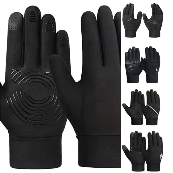 Oiyii Toddler Girls' Flex Fit Gloves Solid Skiing Sporty Arm Sleeves Classic Versatile Gloves, Black