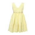 thumbnail image 2 of Girls Yellow Delicate Embroidery Cotton Summer Dress 10, 2 of 2
