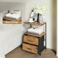 thumbnail image 4 of HOMEKOKO Nightstand with Drawers And Storage Shelf, Rustic Brown, 4 of 7