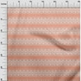 thumbnail image 2 of oneOone Cotton Silk Peach Fabric Stripe & Swirl Block Craft Projects Decor Fabric Printed By The Yard 42 Inch Wide, 2 of 4