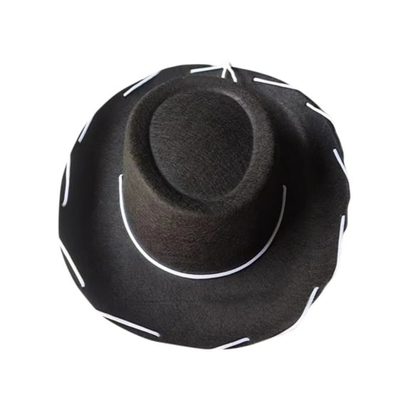 Christmas Gift for Children, Children Brown Red Felt Woody Cowboy Hat Adjustable Western Big Brimmed Cowboy