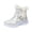 Silver, variant on EKVAHL Women's Winter Snow Boots, Slip‑On Buckle Strap Ankle Booties, Non‑Slip Thick Sole Warm Boots for Cold Days Navy