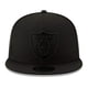 thumbnail image 2 of New Era NFL 9FIFTY Gorra snapback ajustable negra sobre negra Talla única (Las Vegas Raiders), 2 of 4
