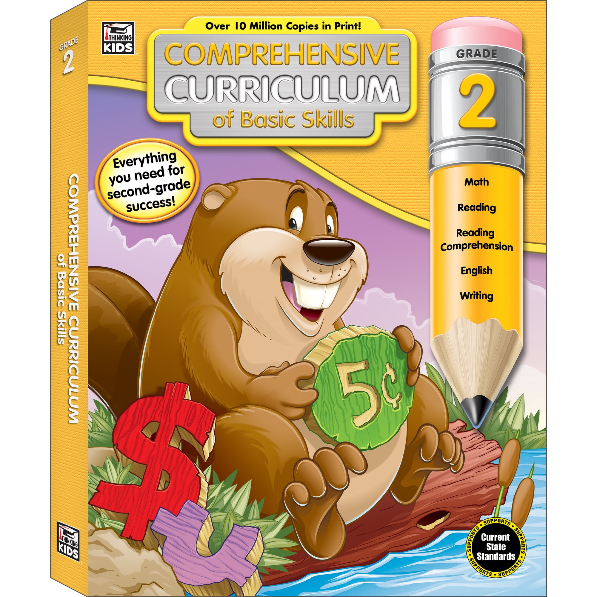 Thinking Kids Comprehensive Curriculum of Basic Skills Workbook (544) Grade 2