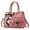 Pink, variant on Ladies Top Handle Satchel 3D Flower Women Elegant Handbags Pu Leather Crossbody Tote Purse