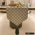 thumbnail image 2 of The HomeCentric Decorative Grey Table Runner 6 Seater Table Runner (14 x 72 inch) Embroidery & Lattice Table Runner, Linen fabric Table Linen, Geometric Modern - Geometrix Threads, 2 of 10
