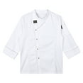 thumbnail image 3 of Nyeemya Chef Jacket Short Sleeve/Long Sleeve Chef Coat Hotel Kitchen Restaurant Work Uniform Shirt White Long Sleeve XXL, 3 of 7
