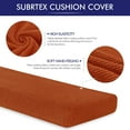 thumbnail image 6 of Subrtex Stretch Textured Mini Dots Furniture Seat Cushion Slipcover (Loveseat, Orange), 6 of 8