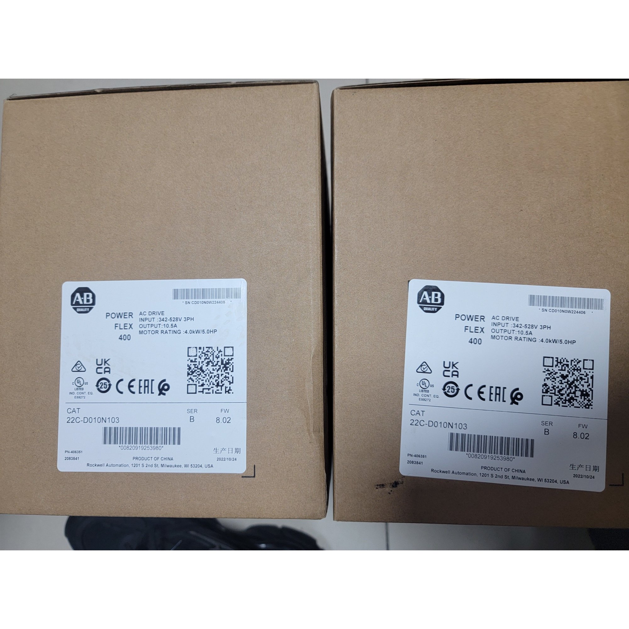 1PC New Allen Bradley 22C-D010N103 One-year warranty