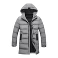 thumbnail image 2 of BAETEUY Men's Cotton Coat with Hood - Long Sleeve Pockets Long Down Jacket, 2 of 8