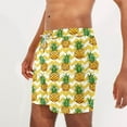 thumbnail image 5 of Dovford Men's Board Shorts, Casual Elastic Waist Drawstring Beach Shorts Novelty Pineapple Print Summer Swim Trunks Quick Dry Bathing Suits, 5 of 6