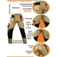 thumbnail image 4 of Notus Men’s Work Casual Tactical Cordura Knee Carpenter Construction Utility Cargo Work Trousers Pants Khaki 32-34, 4 of 5