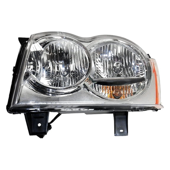 New Left Headlight Compatible With Jeep Grand Cherokee Laredo Limited Overland Sport 65TH Anniversary Edition SRT8 2005 2006 2007 By Part Numbers 55156351AK CH2502160