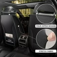 thumbnail image 2 of LAONNVIR Full Coverage Leather Car Seat Covers Full Set Universal Fit for Most Cars Sedans Trucks SUVs with Waterproof Leatherette in Automotive Seat Cover Accessories (Black,5 Seats), 2 of 5