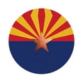 thumbnail image 4 of Arizona Flag Leather Drink Coasters for Drinks (6 Pack) for Tabletop Protection Round Shape, 4 of 6