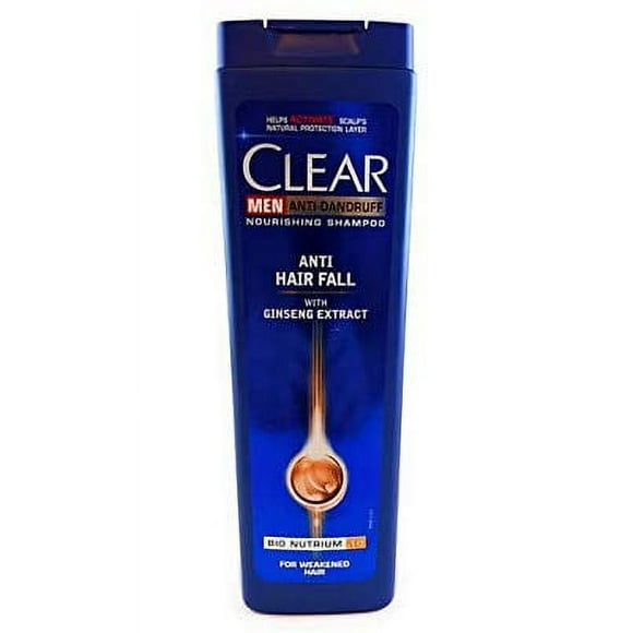 Clear Anti Hair Fall Man With Ginseng Extract Anti-Dandruff Shampoo 3x400ML 13.53OZ Pack of 3