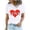 White-G, variant on Valentines Day Tbopshirt Womens Tops,Valentine's Day T-Shirts for Women Short Sleeve Graphic Tees,Women's Lover Printed T-shirt Round Neck Summer Plus Size Tops S-XXXL