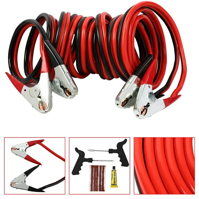 CCIYU Auto Start Jumper Cables 30FT 1Gauge for Battery Emergency