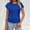 Blue, variant on Tittly T Shirts for Women Spring Tops for Women Womens Summer Tops Trendy 2025 Ruched Cap Short Sleeve Tshirts Shirts Crew Neck T Shirts Fashion Tshirts Shirts Basic Tees Green XL