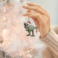 thumbnail image 3 of Tnobhg Dinosaur Christmas Tree Pendant Decoration Eco-friendly Acrylic Fine Workmanship Ornaments for Festive Holiday Decor, 3 of 8