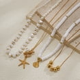 thumbnail image 5 of NICKSUN Shell Necklaces for Women Layered Gold Boho Beaded Seashell Choker Adjustable Imitation Pearl Starfish Necklace Beach Jewelry Hawaiian Summer Accessories for Women, 5 of 7