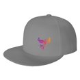 thumbnail image 1 of DouZhe Flat Brim Cap Snapback Hat, Animal Bird Phoenix Prints Adjustable Gray Adult Baseball Cap, 1 of 6