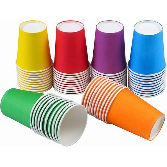 10 9 oz disposable paper cups party cups drinking cups suitable for party DIY and festivals 15 colors handmade DIY colorful thickened paper cups disposable environmentally friendly 10