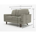 thumbnail image 3 of Kingway Furniture Ashton Linen Living Room Loveseat in Green, 3 of 5