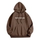 thumbnail image 5 of MHFRRA Sudadera con Capucha de Manga Larga para Hombre, Informal, Cómoda, con Forro, para Exteriores E Invierno Marrón, 5 of 6