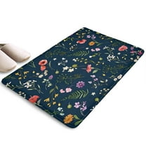 Pioneer Flower Floral Print Flannel Non Slip Door Rugs,Washable Door Mats Indoor,Decorative Door Mats,Dirt-Resistant and Absorbent Doormat for Entrance,Bedroom,Kitchen,Bathroom,23.5"x16"