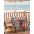 thumbnail image 2 of Outdoor Tablecloth with Umbrella Hole for Patio/Picnic/Party/Camping, Independence Day Floral Waterproof Table Cloth Rectangle Table Cover Washable, Anniversary USA Flag Vintage (60"x 102"), 2 of 9