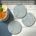 thumbnail image 3 of Thirstystone Drift Marks 4-Pack Round Absorbent Stone Coasters, 3 of 7