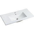 thumbnail image 3 of 36 Inch Ceramic Sink for Bathroom | Pre - drilled Faucet Hole, Convenient Use | Glossy White Finish | Stops Water from Spilling, 3 of 3
